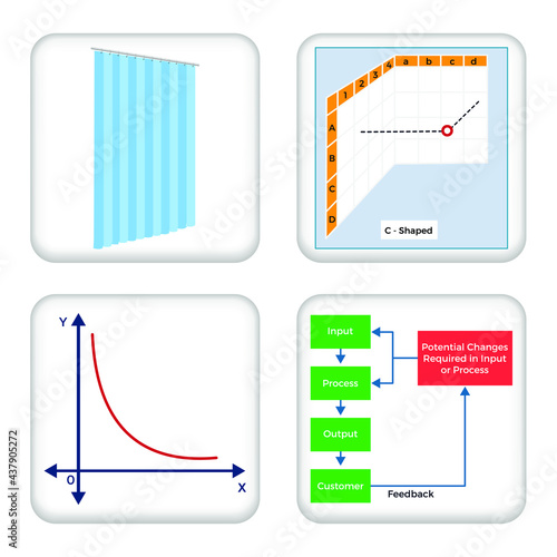 Vector illustration Set for Curtain CShaped Matrix and more EPS10 photo