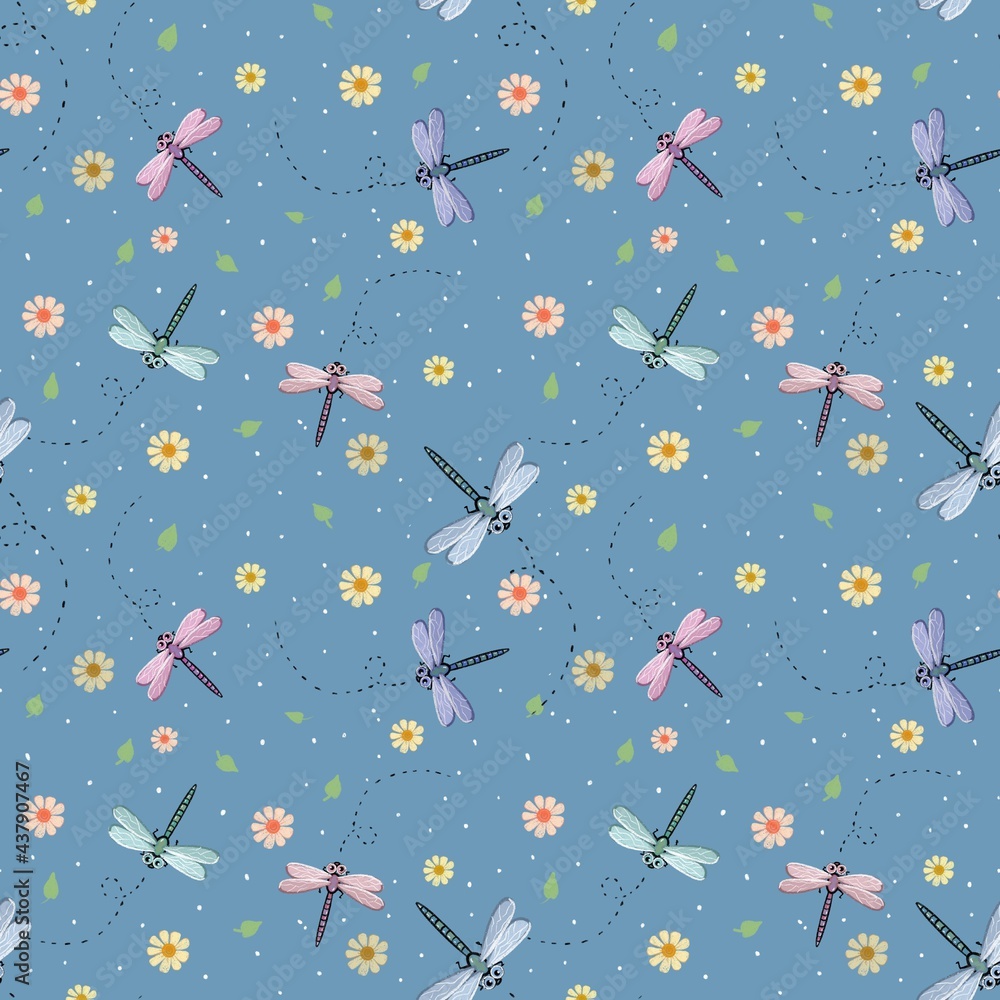 seamless pattern with birds and flowers seamless pattern with birds and flowers