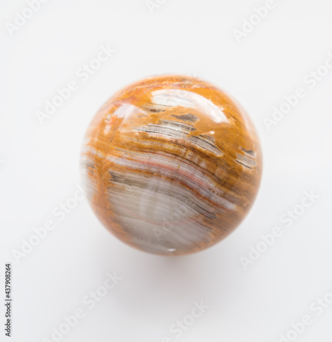 Marble ball on a white background.