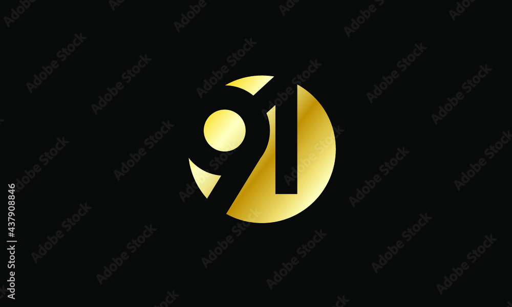 91 Circle Gold Negative Space Number 91 Circle Gold Negative Space Number