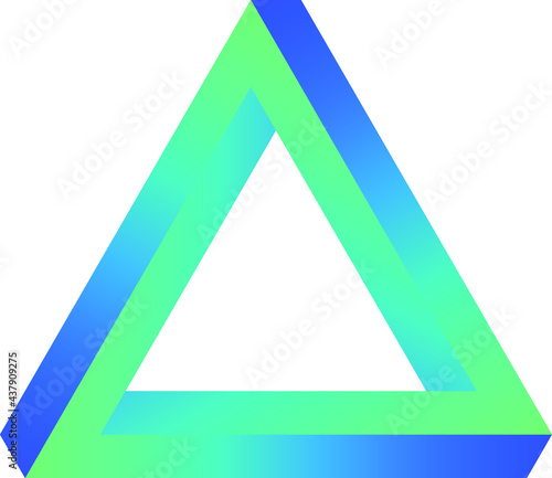 impossible triangle vector illustration. Penrose triangle