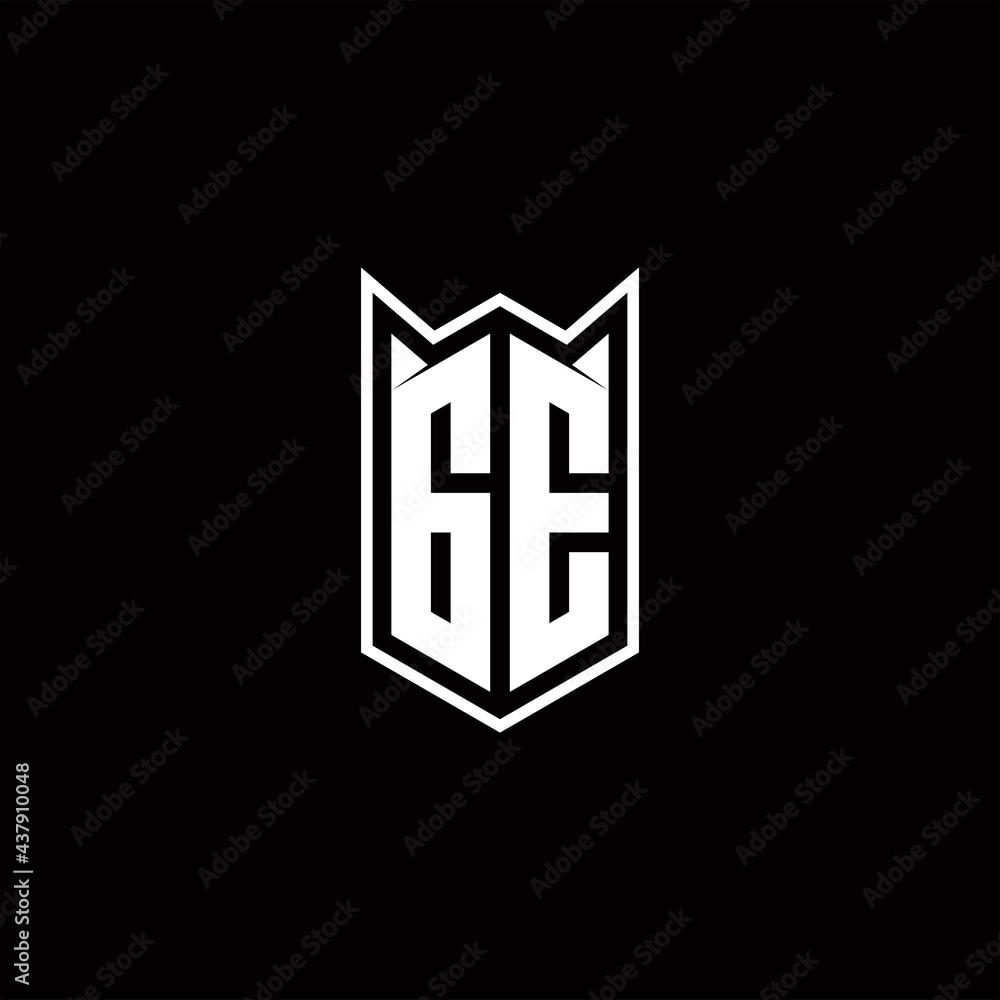 GE Logo monogram with shield shape designs template GE Logo monogram with shield shape designs template