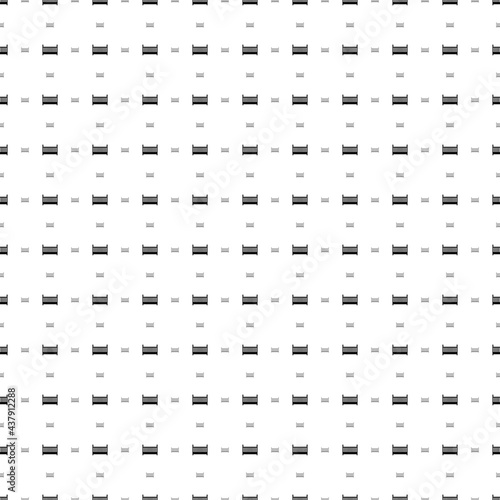 Square seamless background pattern from geometric shapes are different sizes and opacity. The pattern is evenly filled with black baby cot symbols. Vector illustration on white background