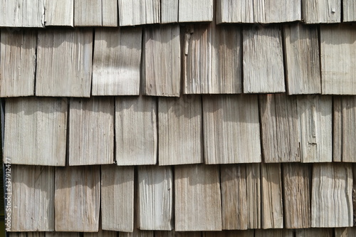 Weather resistant wood shingle siding background