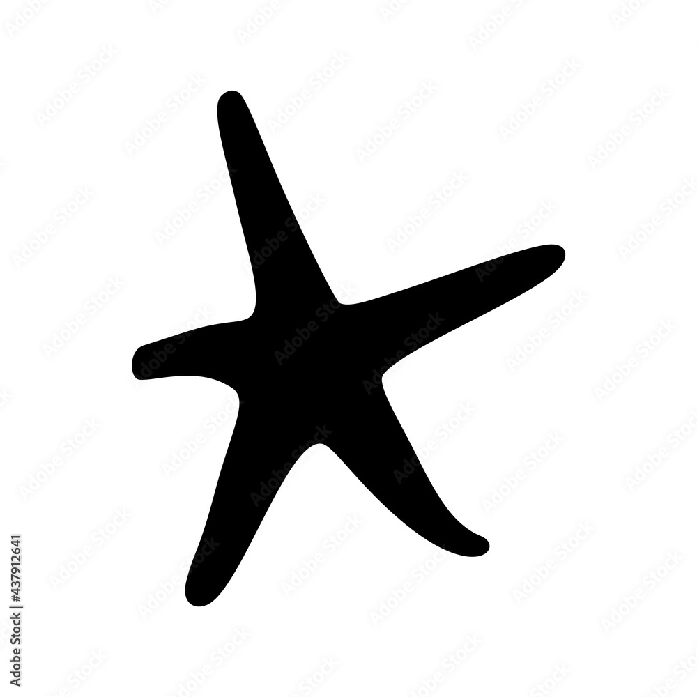 Starfish inhabitant of the seas and oceans on a white background. Starfish inhabitant of the seas and oceans on a white background.