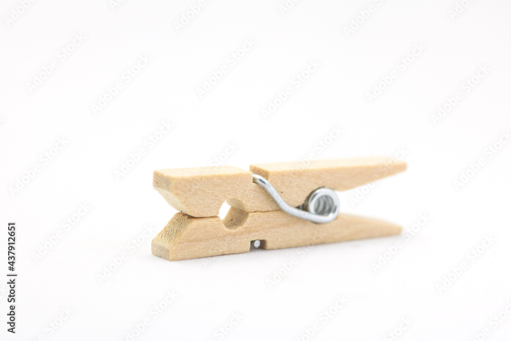 Wooden Cloth Pegs isolate on white background Wooden Cloth Pegs isolate on white background
