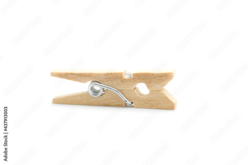 Wooden Cloth Pegs isolate on white background Wooden Cloth Pegs isolate on white background