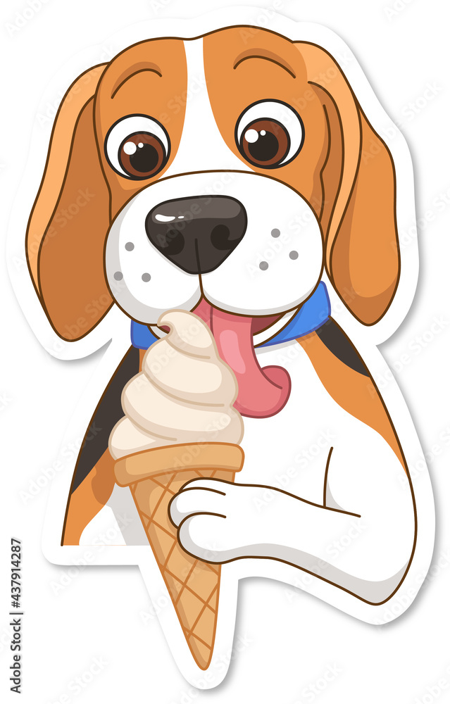 Cute beagle dog sticker pack
