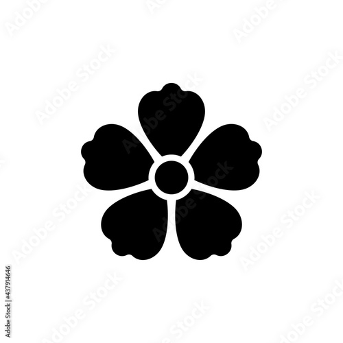 Flower black icon. Trendy flower symbol. Beautiful silhouette plant. Vector isolated on white