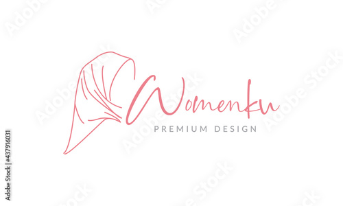 Muslim women's headscarf hijab logo