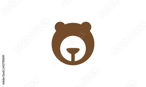 cute bear head grizzly logo symbol vector icon illustration graphic design