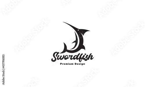 modern shape swordfish sea logo symbol vector icon illustration graphic design