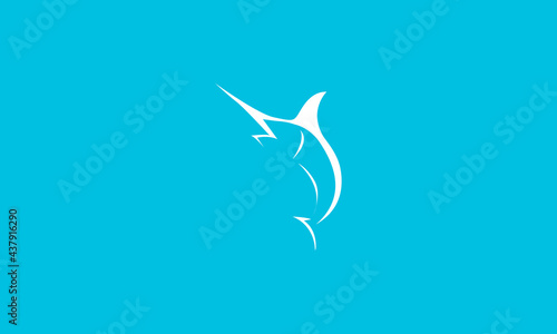modern shape swordfish sea logo symbol vector icon illustration graphic design
