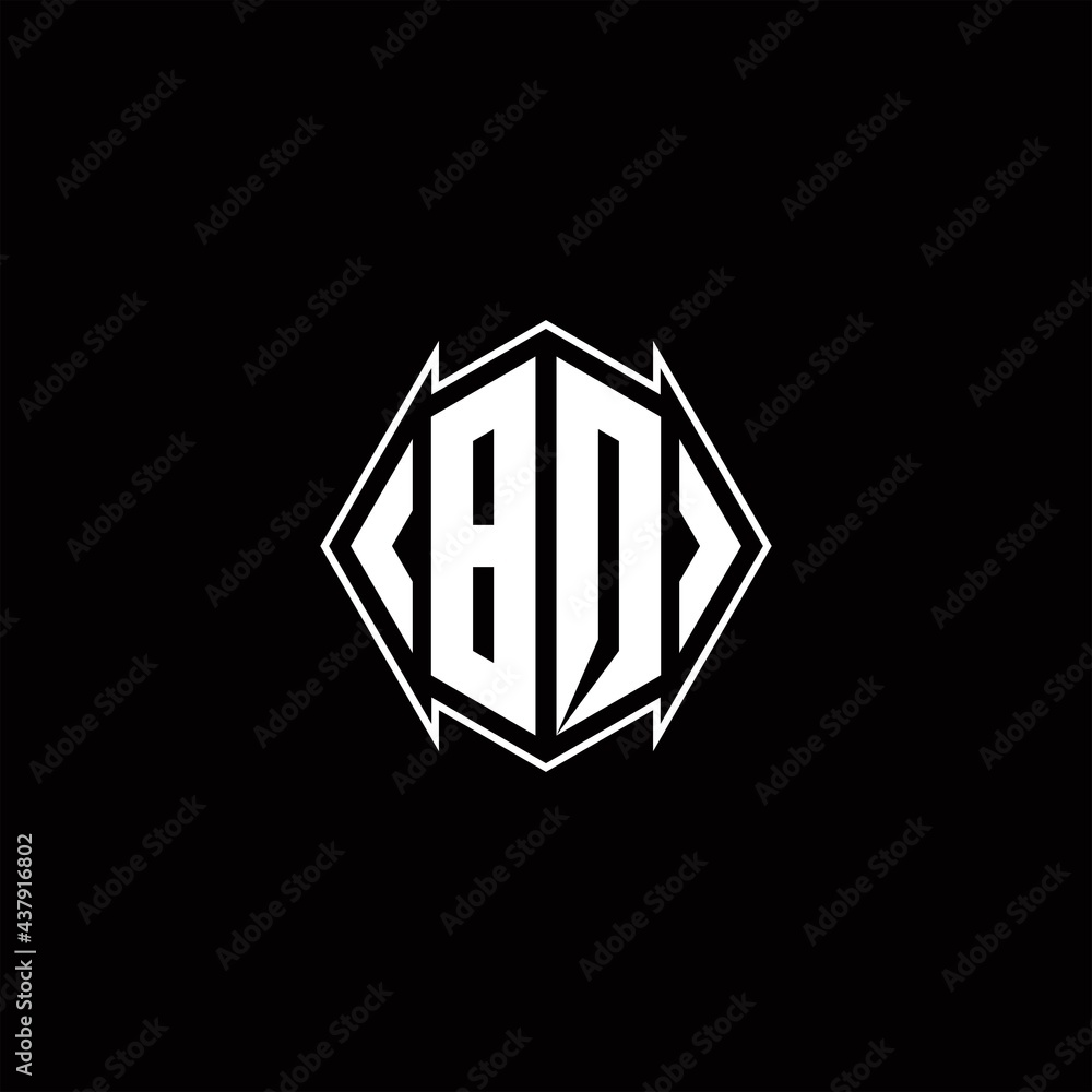 BQ Logo monogram with shield shape designs template BQ Logo monogram with shield shape designs template