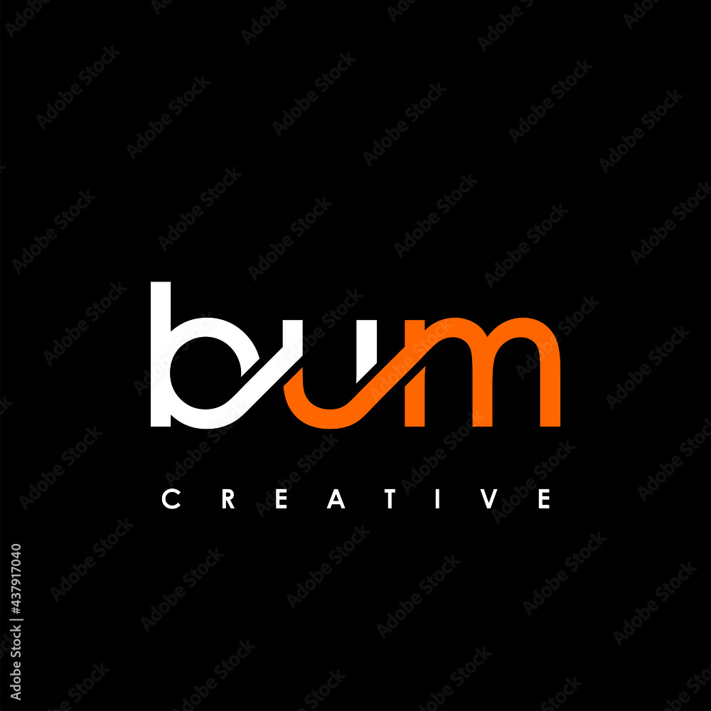 BUM Letter Initial Logo Design Template Vector Illustration BUM Letter Initial Logo Design Template Vector Illustration