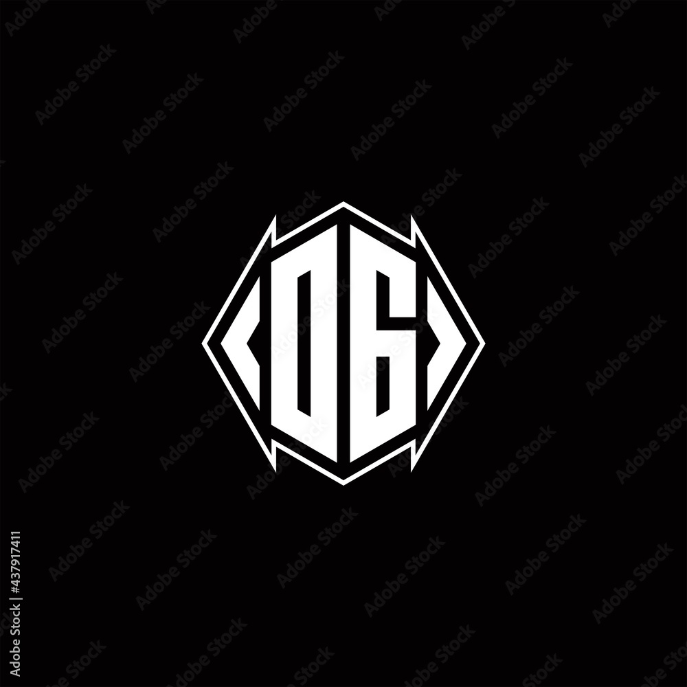 DG Logo monogram with shield shape designs template DG Logo monogram with shield shape designs template