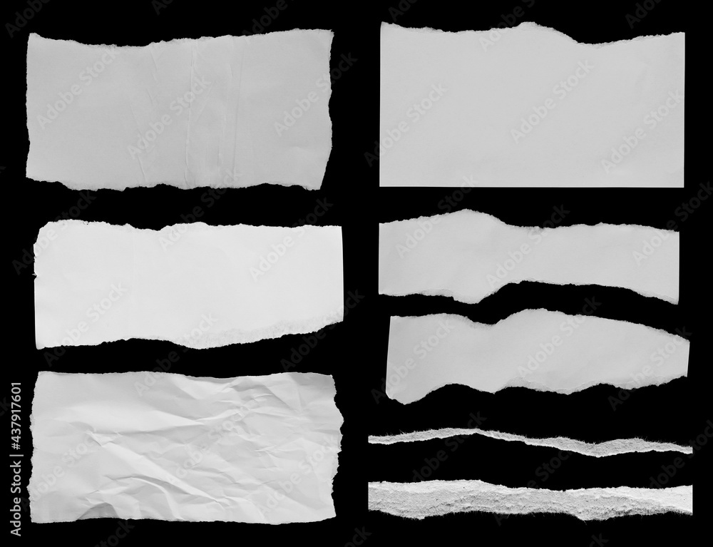 Ripped paper on black background, space for advertising copy.
