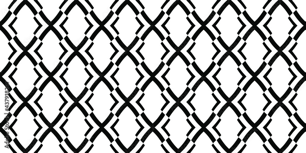 Naklejka premium vector pattern with diagonal elements. abstract ornament for wallpapers and backgrounds. Black and white colors.