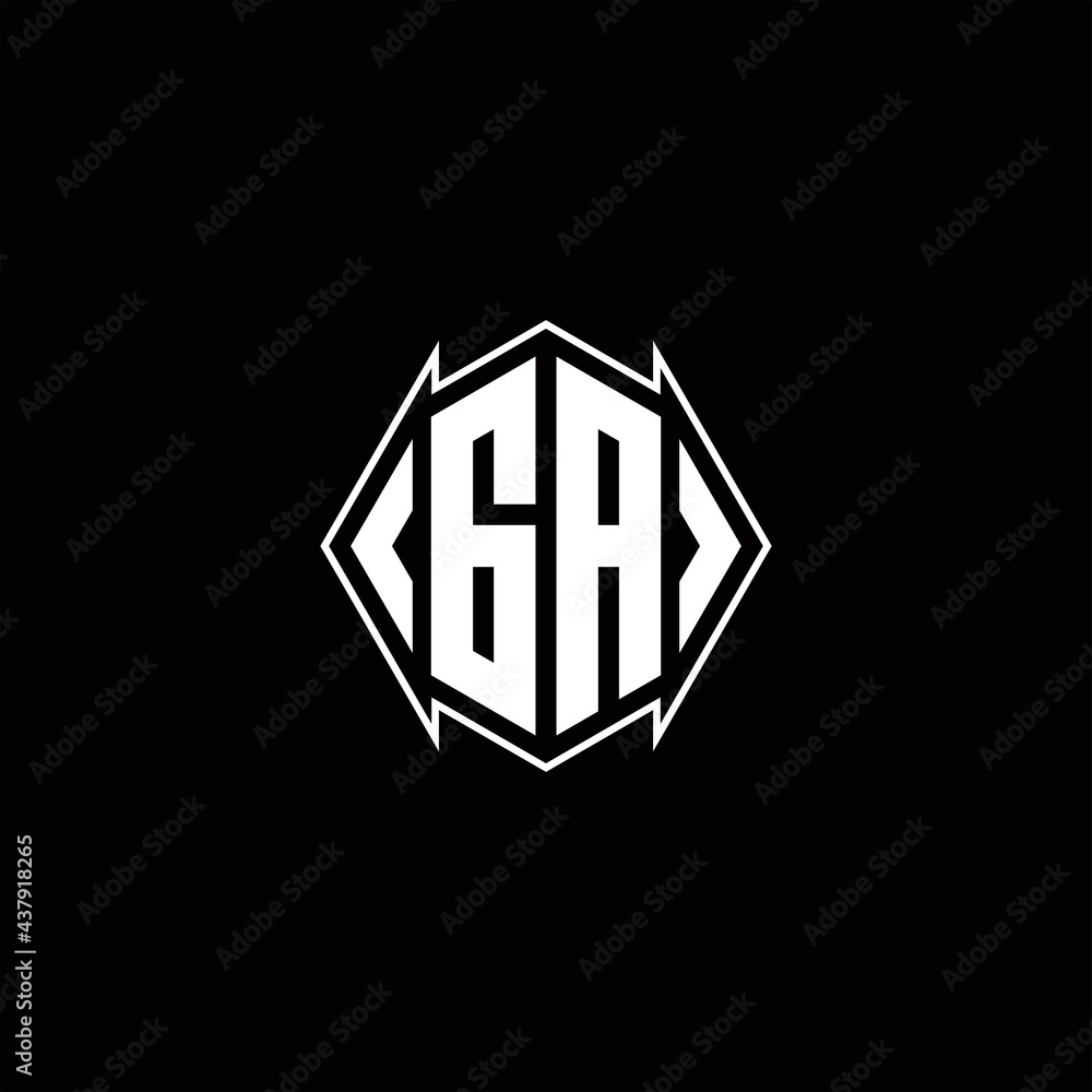 GA Logo monogram with shield shape designs template GA Logo monogram with shield shape designs template