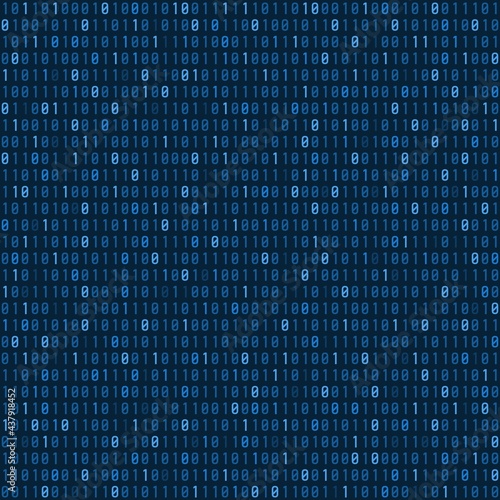 Binary code seamless vector texture. Vector background.