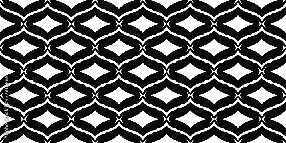 Fototapeta premium vector pattern with diagonal elements. abstract ornament for wallpapers and backgrounds. Black and white colors.