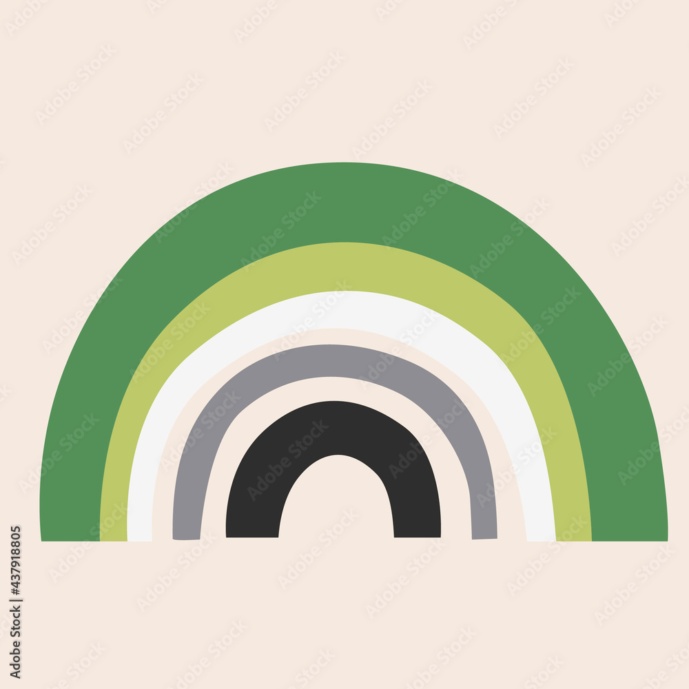 Aromantic rainbow flag on the beige isolated background. Pride LGBTQ month. Aromantic rainbow flag on the beige isolated background. Pride LGBTQ month.