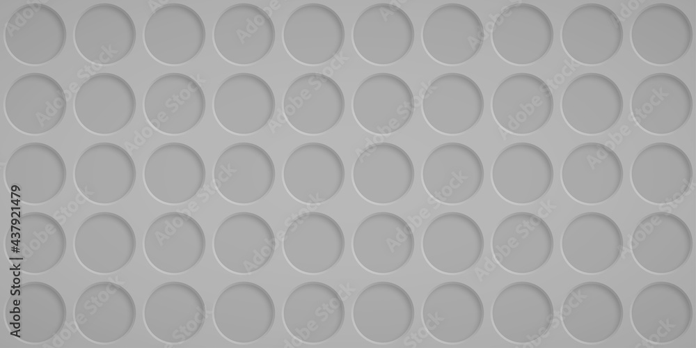 Fototapeta premium Abstract background with circle holes in gray colors