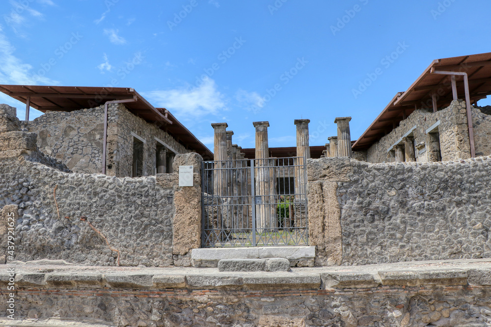 Archaeological Park of Pompeii. House of Marcus Epidius Rufus. Campania, Italy