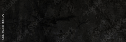 Black Cement concrete wall texture abstract. Interior material construction blank for old backdrop building. Retro wallpaper grunge background.