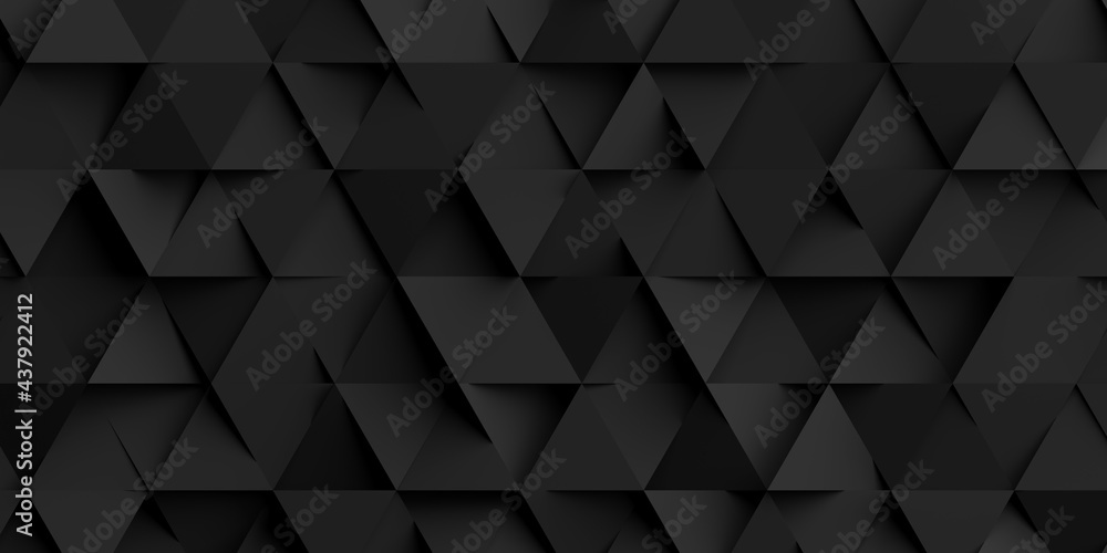Random shifted rotated black triangles background wallpaper - obrazy, fototapety, plakaty 