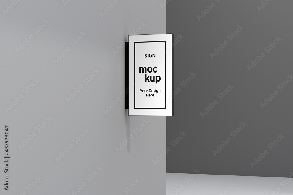 Wall Mount Sign Mockup Wall Mount Sign Mockup