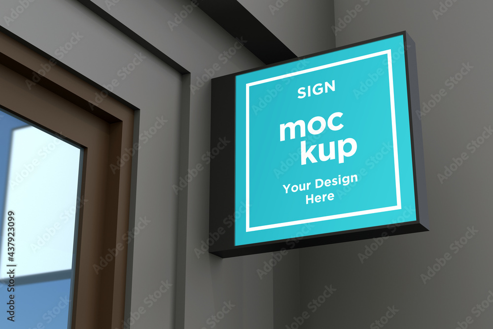 Wall Mount Sign Mockup Wall Mount Sign Mockup