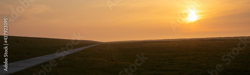 sunrise over the fields - landscape background