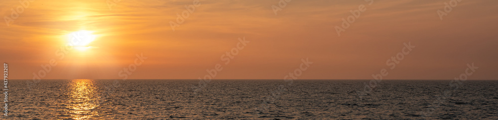landscape of sunset over the sea 