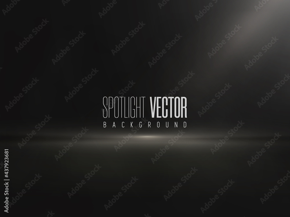Abstract black stylish modern trendy spotlight background. Stock Vector