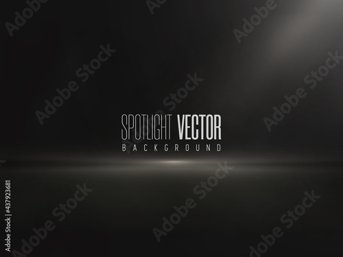 Abstract black stylish modern trendy spotlight background.