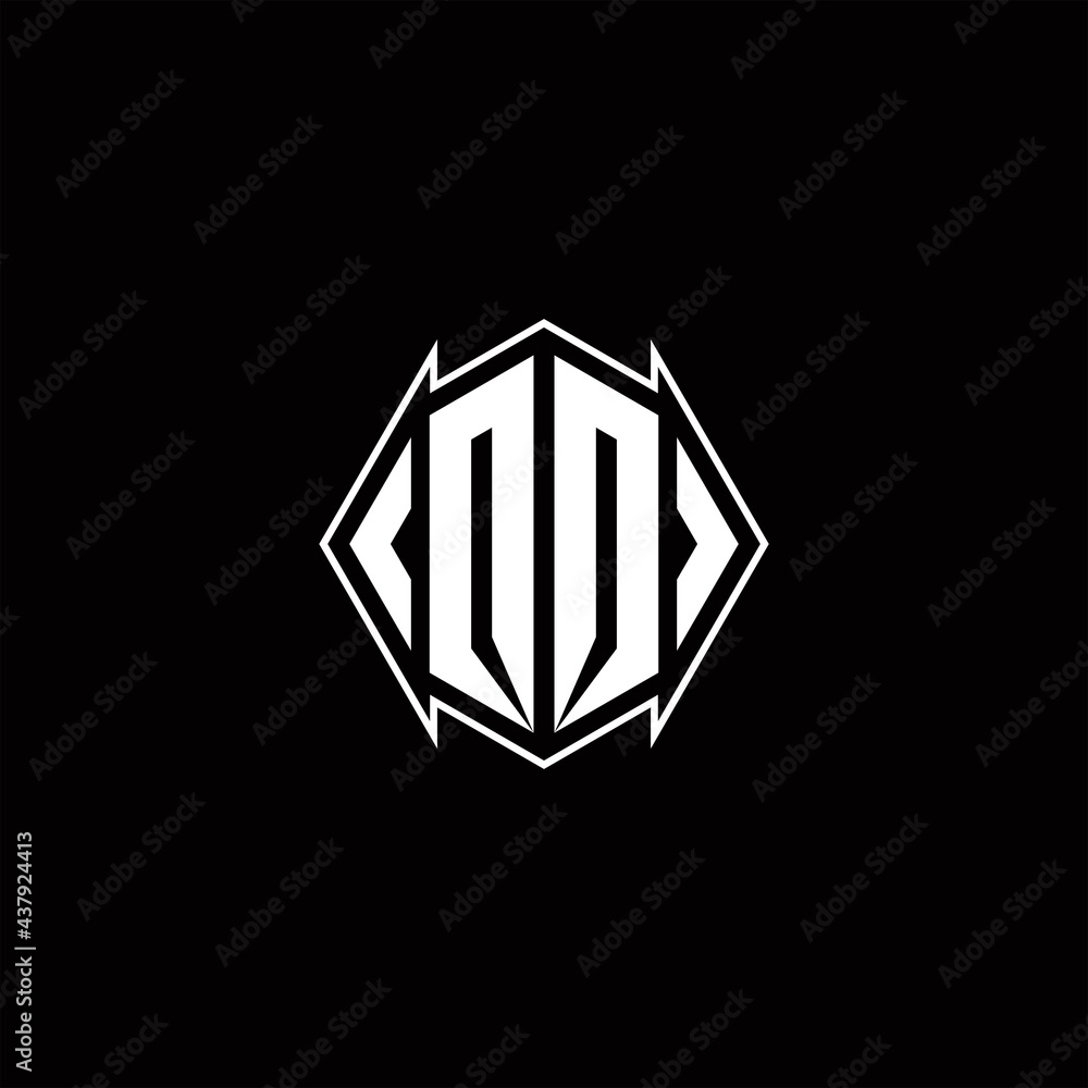 QQ Logo monogram with shield shape designs template QQ Logo monogram with shield shape designs template
