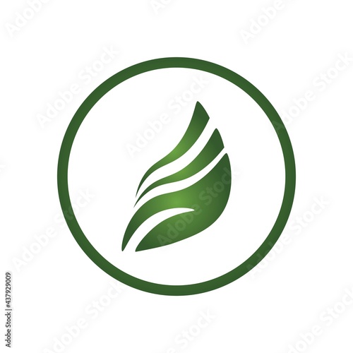  green Tree leaf ecology vector