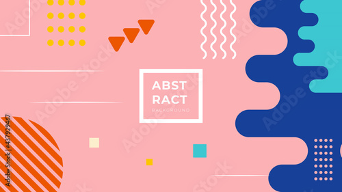 Funky 90s memphis background. Abstract hipster shapes and funky geometric patterns, 1980s pop backdrop vector illustration set. Background fashionable trendy, graphic creative geometric