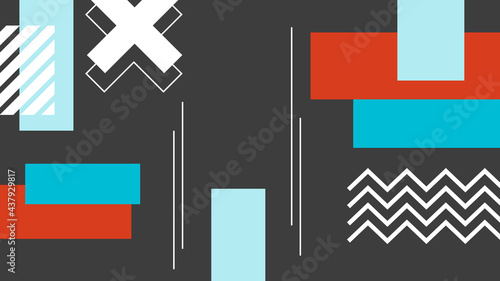 abstract geometric cover background with minimal trendy style. Funky 90s memphis background. Abstract hipster shapes and funky geometric patterns, 1980s pop backdrop vector illustration set.