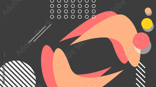 abstract geometric cover background with minimal trendy style. Funky 90s memphis background. Abstract hipster shapes and funky geometric patterns, 1980s pop backdrop vector illustration set.