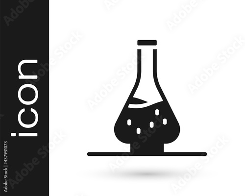 Black Decanter for wine icon isolated on white background. Vector