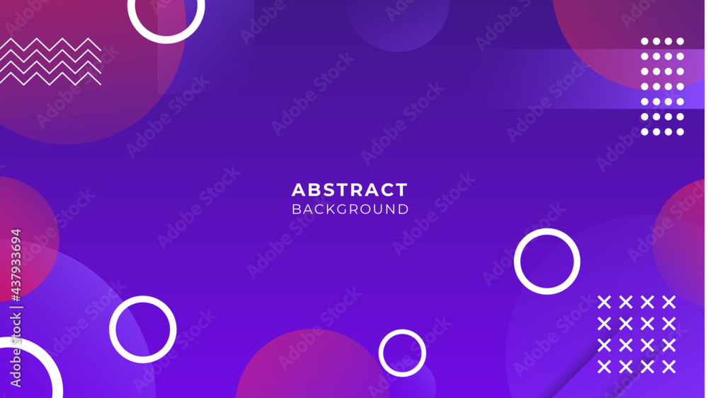 Fototapeta Abstract background of science and innovation technology. Technical background with molecular structures and chemical engineering. Abstract background made of halftone dots and curved lines in purple