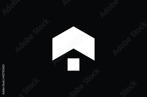 Logo design of T in vector for construction, home, real estate, building, property. creative elegant Monogram. Premium Business home logo icon. White color on black background.