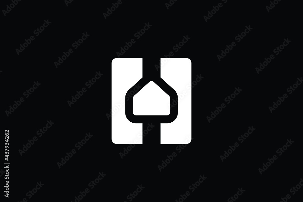Logo design of H in vector for construction, home, real estate, building, property. creative elegant Monogram. Premium Business home logo icon. White color on black background. Logo design of H in vector for construction, home, real estate, building, property. creative elegant Monogram. Premium Business home logo icon. White color on black background.
