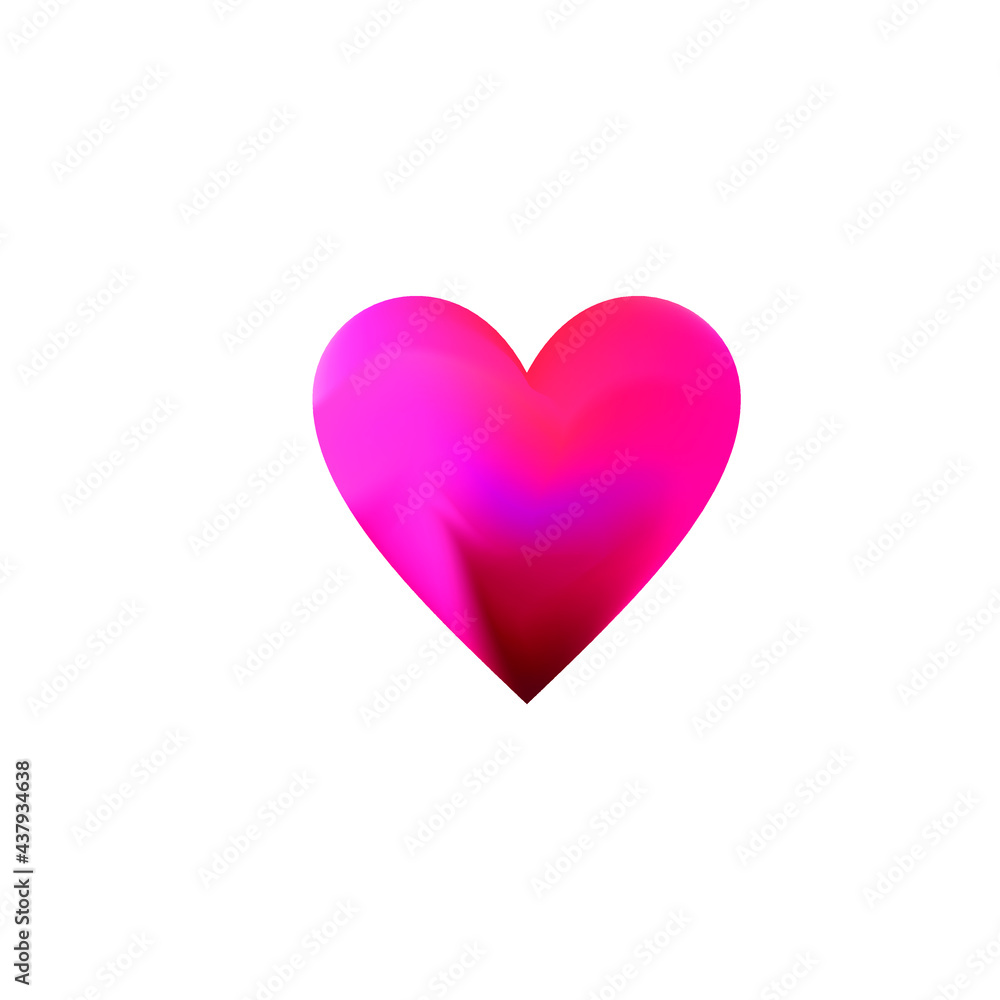 ILLUSTRATION HEART ICON WITH GRADIENT COLOR. LOVE DESIGN LOGO VECTOR TEMPLATE