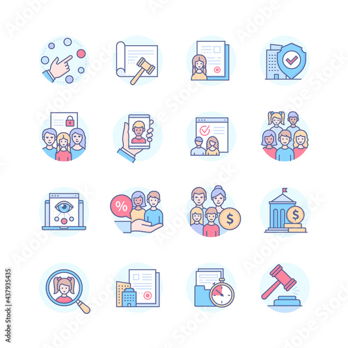 Childrens home - modern line design style icons