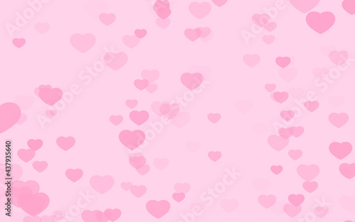 Valentine day pink hearts on pink background.