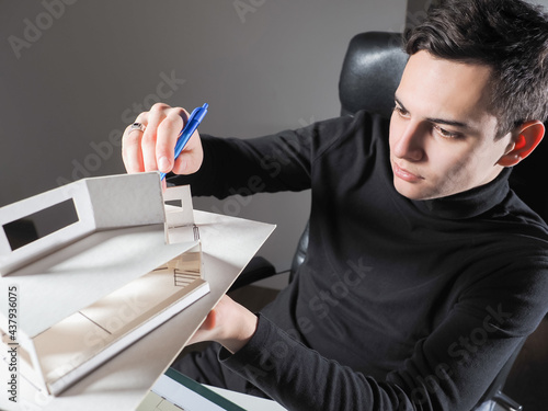 Young man architect. Archit...