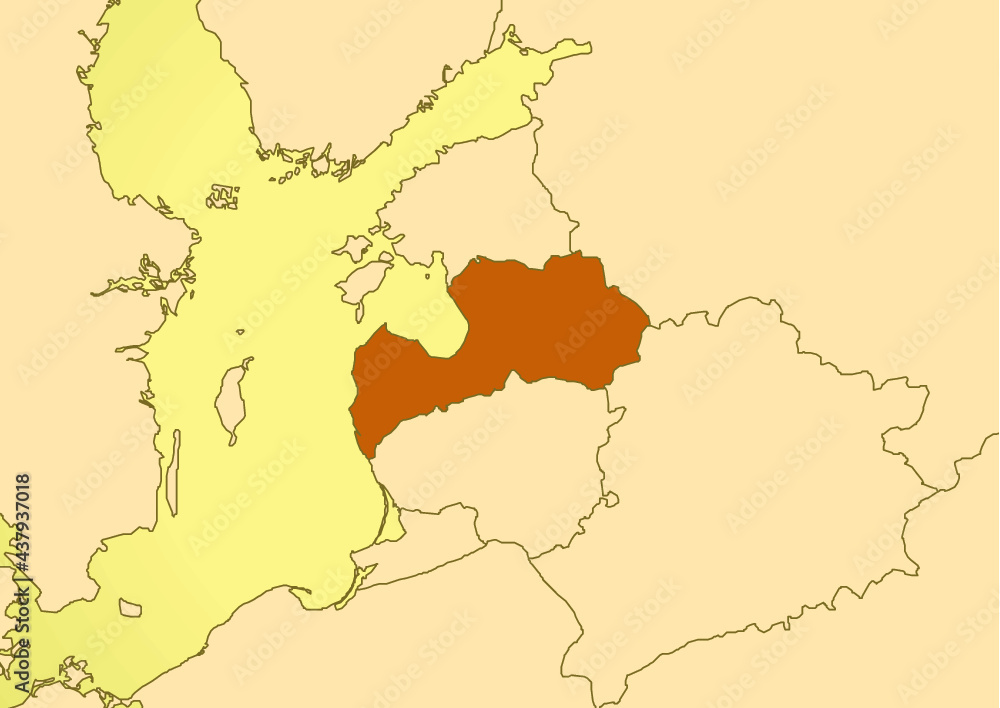 Obraz premium Latvia map old vintage Europe